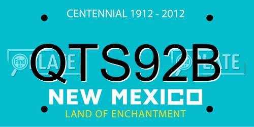 QTS92B New Mexico License Plate