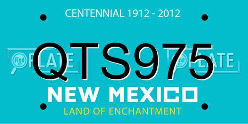 QTS975 New Mexico License Plate