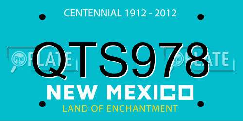 QTS978 New Mexico License Plate