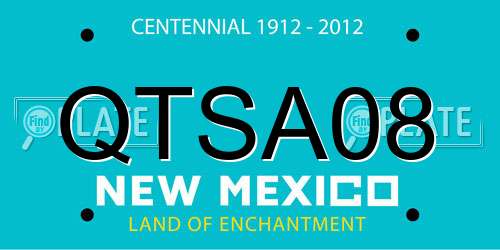 QTSA08 New Mexico License Plate