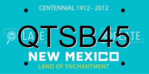 QTSB45 New Mexico License Plate