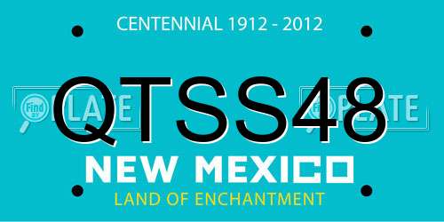 QTSS48 New Mexico License Plate