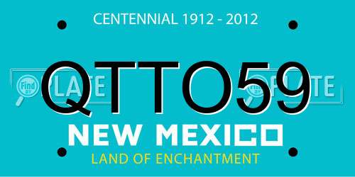 QTTO59 New Mexico License Plate