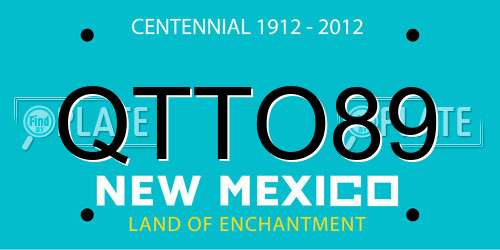 QTTO89 New Mexico License Plate