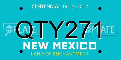 QTY271 New Mexico License Plate
