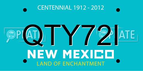 QTY72I New Mexico License Plate