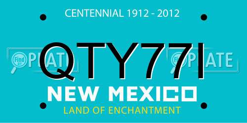 QTY77I New Mexico License Plate