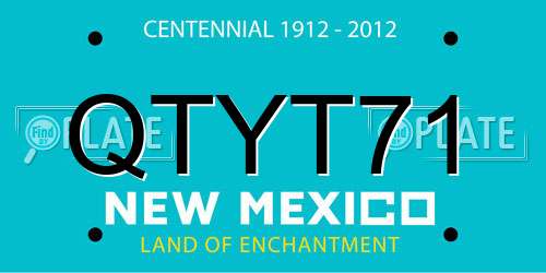 QTYT71 New Mexico License Plate