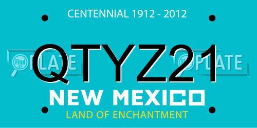 QTYZ21 New Mexico License Plate