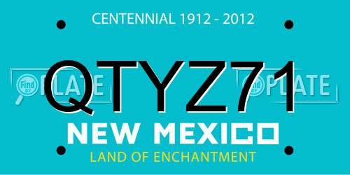 QTYZ71 New Mexico License Plate