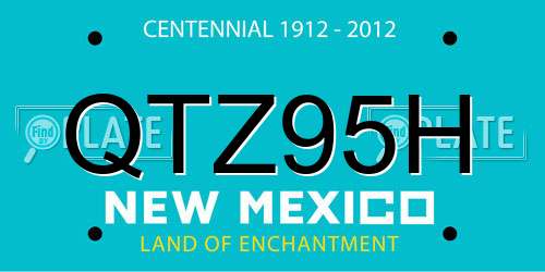 QTZ95H New Mexico License Plate