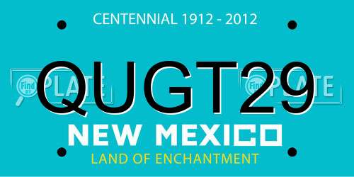 QUGT29 New Mexico License Plate
