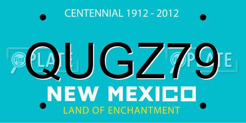QUGZ79 New Mexico License Plate