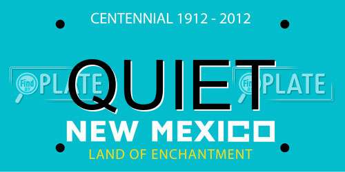 QUIET New Mexico License Plate