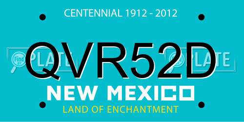 QVR52D New Mexico License Plate