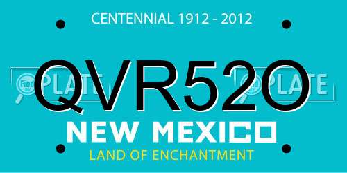 QVR52O New Mexico License Plate