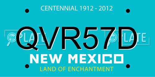 QVR57D New Mexico License Plate