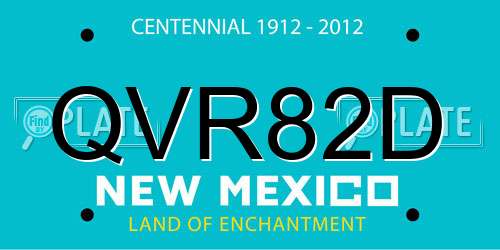 QVR82D New Mexico License Plate