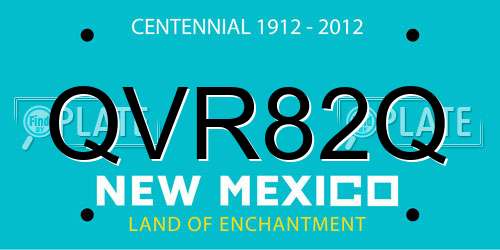 QVR82Q New Mexico License Plate