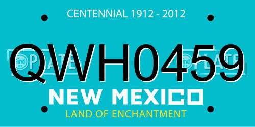 QWH0459 New Mexico License Plate