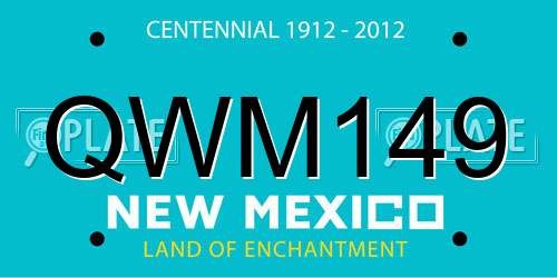 QWM149 New Mexico License Plate
