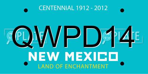 QWPD14 New Mexico License Plate