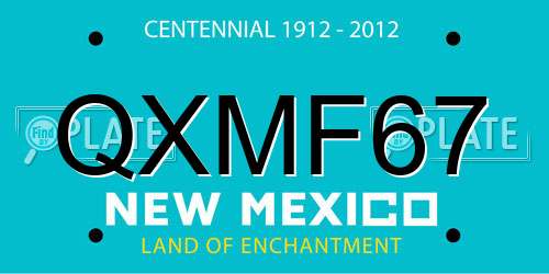 QXMF67 New Mexico License Plate