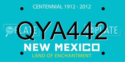 QYA442 New Mexico License Plate