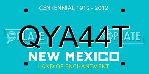QYA44T New Mexico License Plate