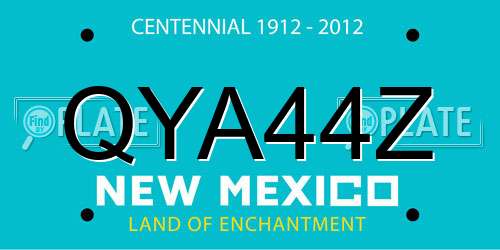 QYA44Z New Mexico License Plate