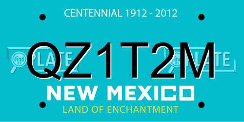 QZ1T2M New Mexico License Plate