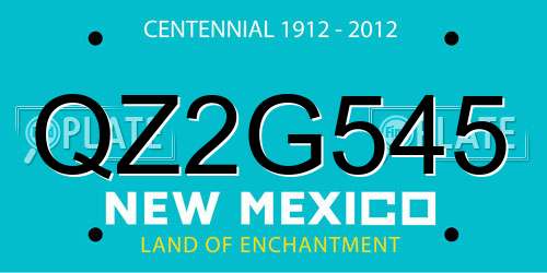 QZ2G545 New Mexico License Plate