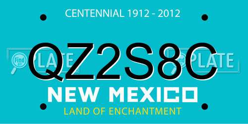 QZ2S8C New Mexico License Plate