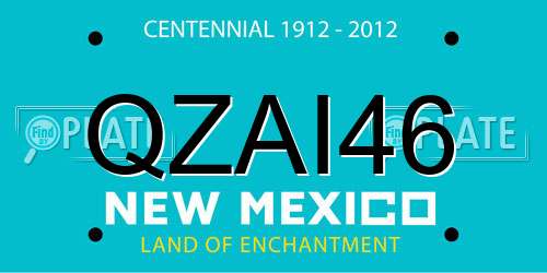 QZAI46 New Mexico License Plate