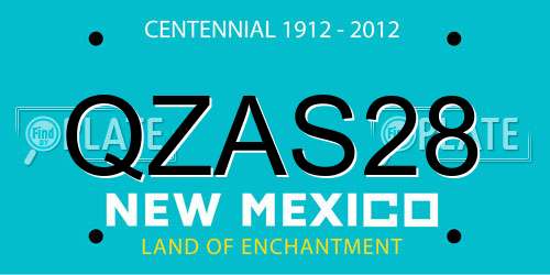 QZAS28 New Mexico License Plate