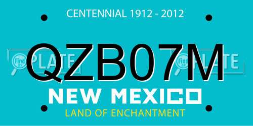 QZB07M New Mexico License Plate