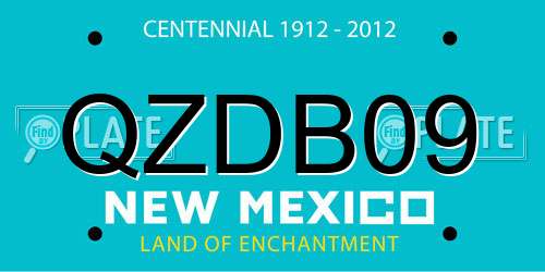 QZDB09 New Mexico License Plate
