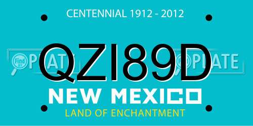 QZI89D New Mexico License Plate