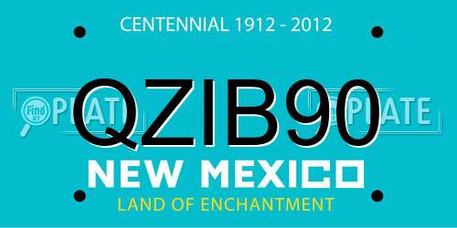 QZIB90 New Mexico License Plate