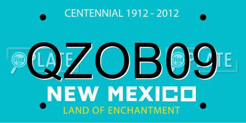 QZOB09 New Mexico License Plate