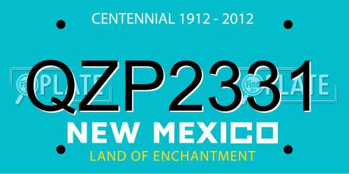 QZP2331 New Mexico License Plate
