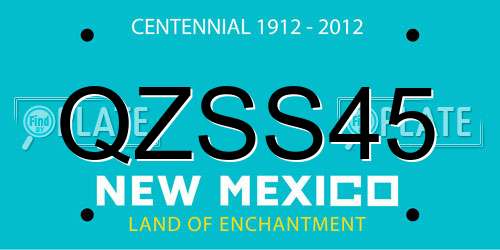 QZSS45 New Mexico License Plate