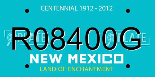 R08400G New Mexico License Plate