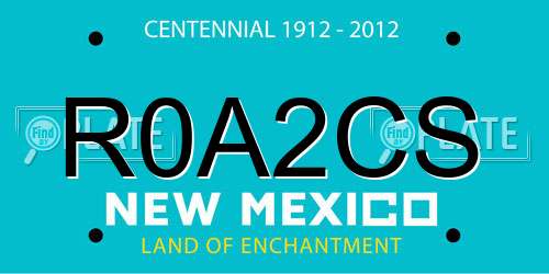 R0A2CS New Mexico License Plate