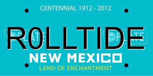 R0LLTIDE New Mexico License Plate