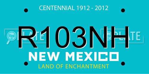 R103NH New Mexico License Plate