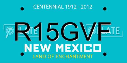 R15GVF New Mexico License Plate