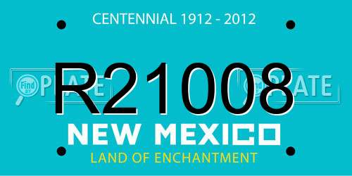 R21008 New Mexico License Plate