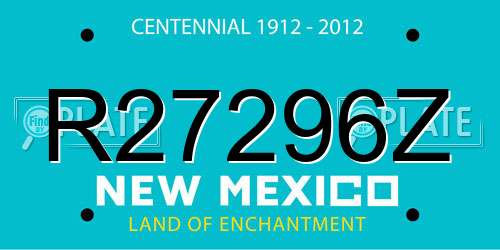 R27296Z New Mexico License Plate