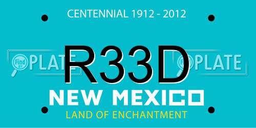 R33D New Mexico License Plate